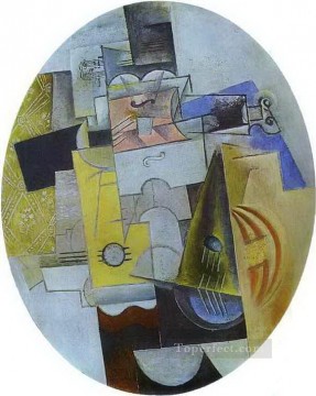 Instrumentos musicales 1912 Pablo Picasso Pinturas al óleo